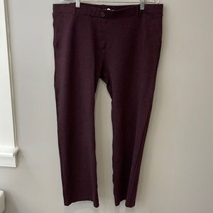 Betabrand Straight Leg DPYP - Heathered Wine - 2XL Petite